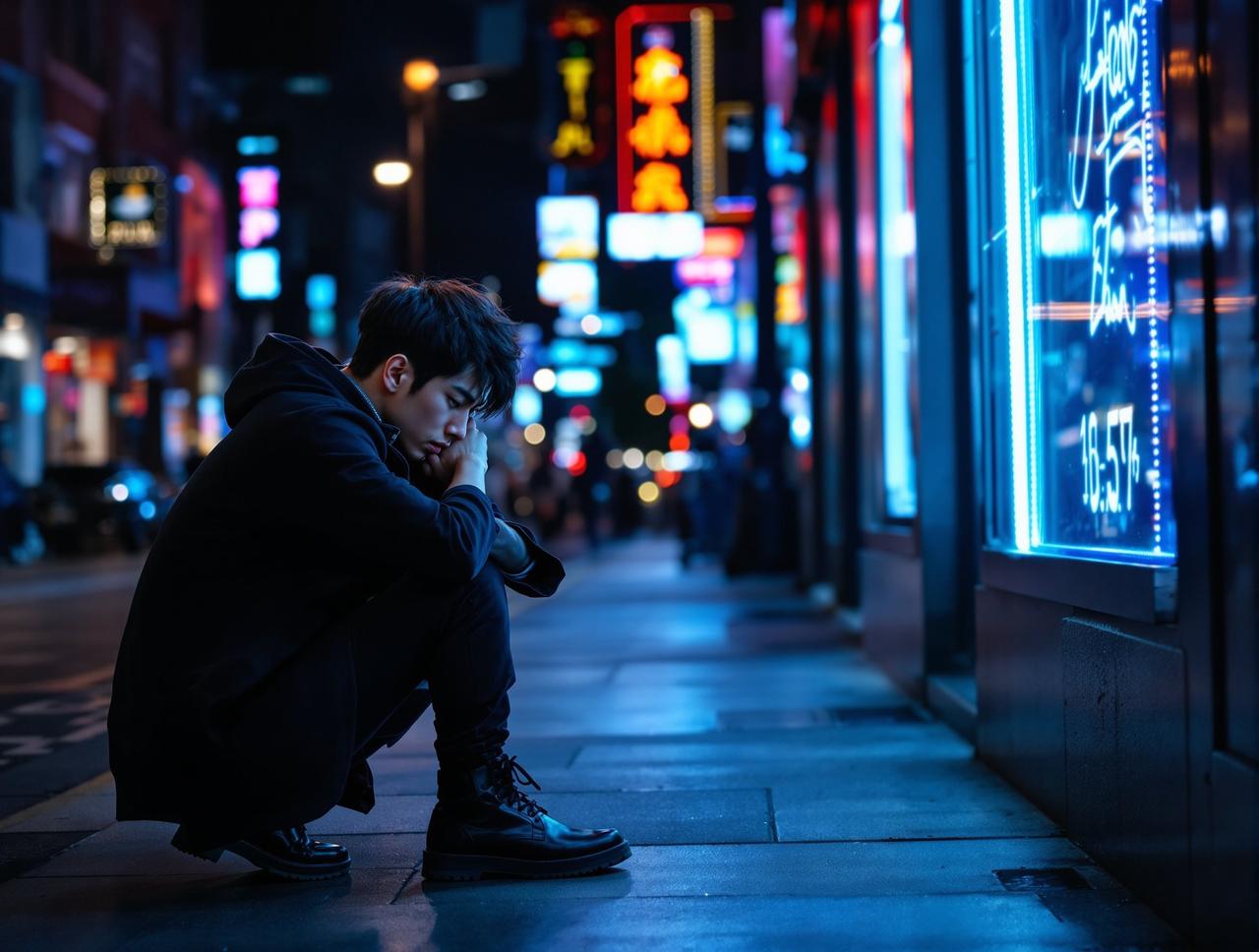 某男团成员深夜买醉，酒吧门口情绪崩溃大哭